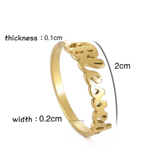 Blessed Stainless Steel Ring - Picture 3 of 3